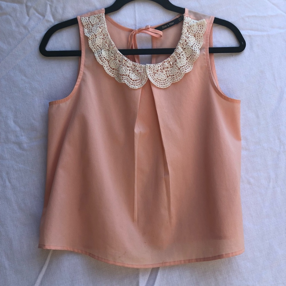 Urban Outfitters pink Peter Pan collar blouse